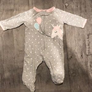Baby Girl One Piece Pajama - Unicorn